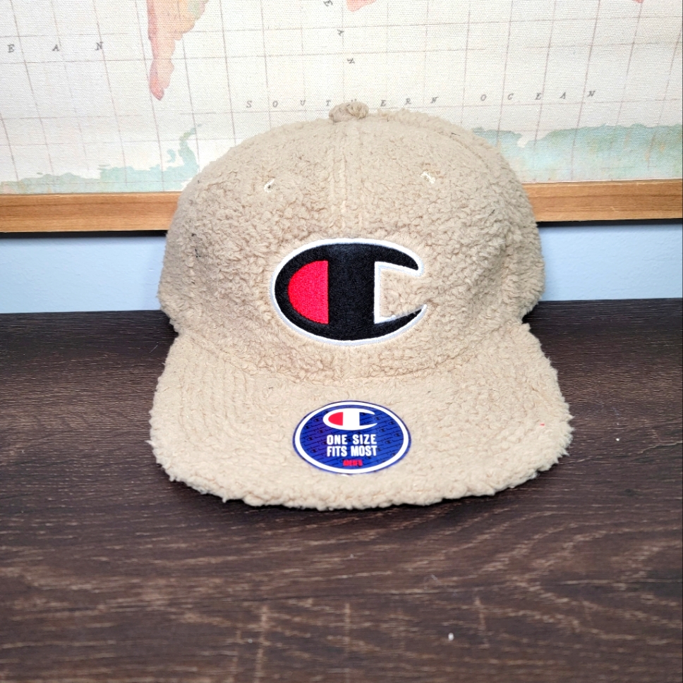 Brand New Champion Authentic Tan Sherpa Adjustable Hat